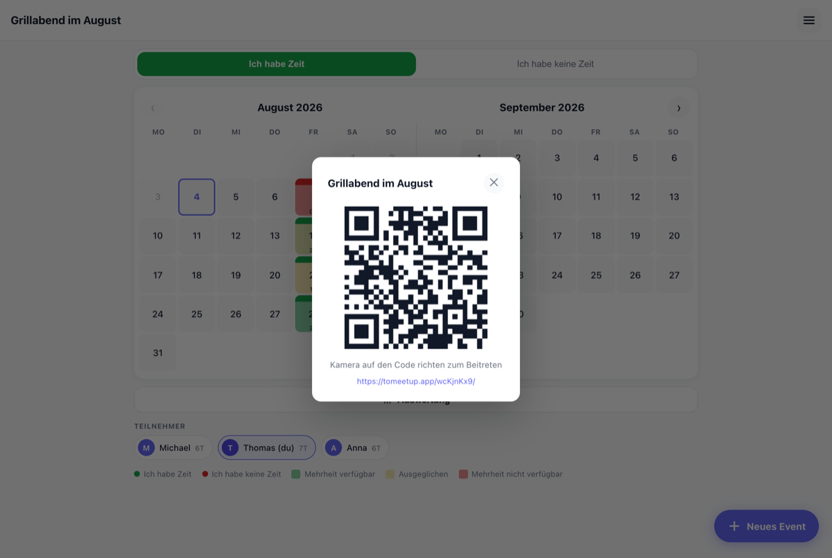 QR-Code zum Beitreten eines 2meet-Events